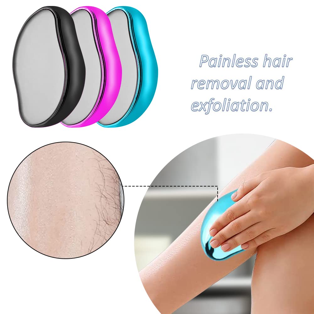 Crystal hair remover in three colours and demonstration
